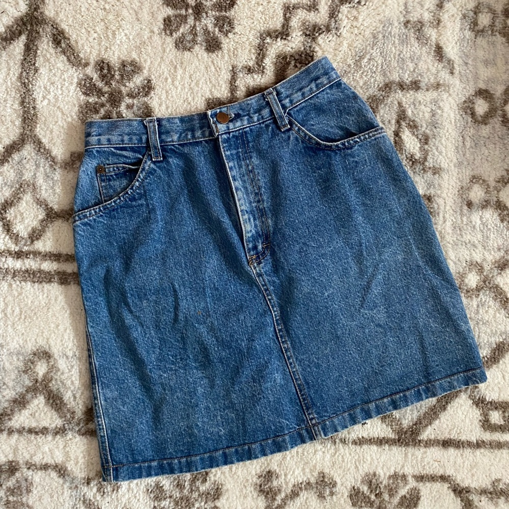 Vintage High Waisted Denim Skirt